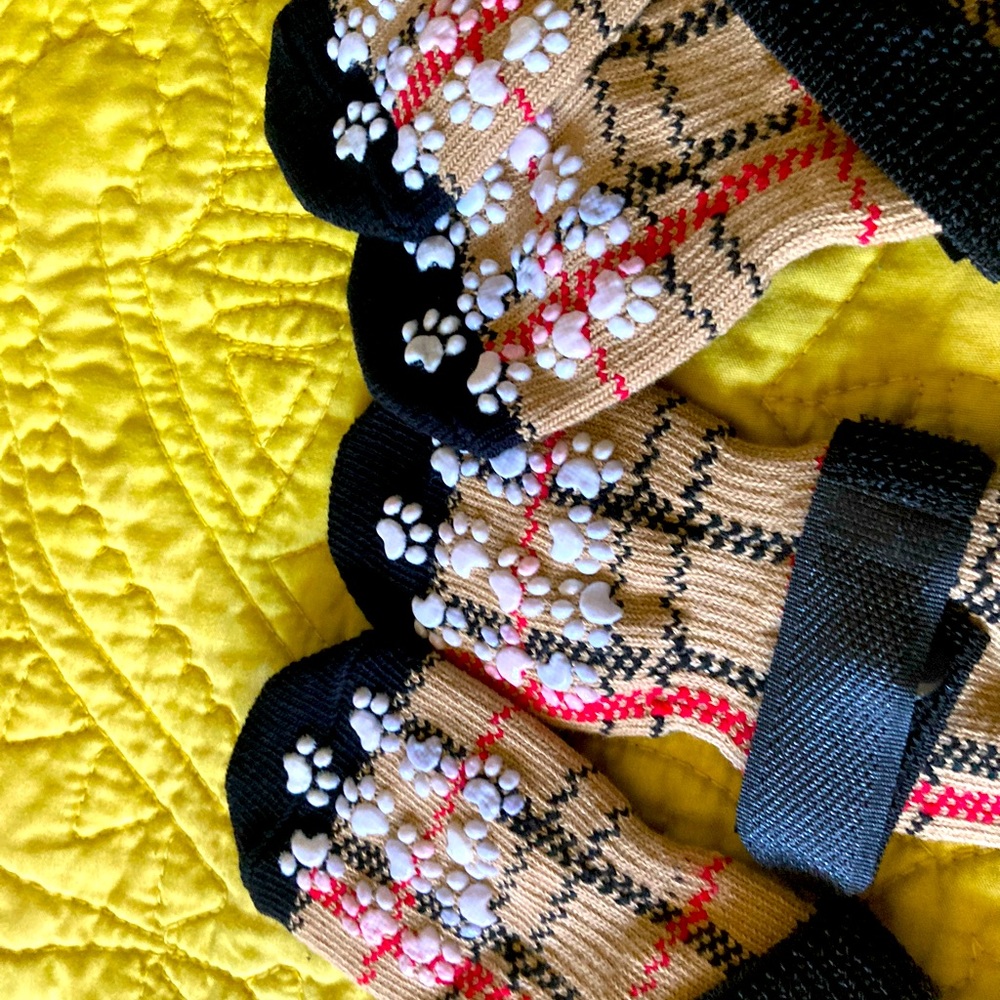 Burberry print doggie socks